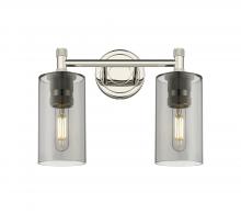 Innovations Lighting 434-2W-PN-G434-7SM - Crown Point - 2 Light - 14 inch - Polished Nickel - Bath Vanity Light