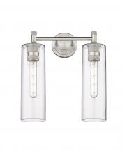 Innovations Lighting 434-2W-SN-G434-12CL - Crown Point - 2 Light - 14 inch - Satin Nickel - Bath Vanity Light