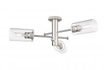 Innovations Lighting 434-3F-SN-G434-7CL - Crown Point - 3 Light - 34 inch - Satin Nickel - Flush Mount