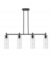 Innovations Lighting 434-4I-BK-G434-12SDY - Crown Point - 4 Light - 44 inch - Matte Black - Island Light