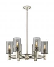 Innovations Lighting 434-6CR-PN-G434-7SM - Crown Point - 6 Light - 24 inch - Polished Nickel - Chandelier