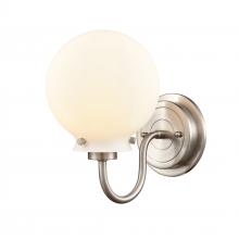 Innovations Lighting 437-1W-SN-W - Olivia - 1 Light - 6 inch - Satin Nickel - Bath Vanity Light