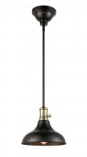  443SW-1S-BAB-M15BK - Metro - 1 Light - 10 inch - Black Antique Brass - Cord hung - Pendant