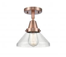 Innovations Lighting 447-1C-AC-G4474 - Caden - 1 Light - 8 inch - Antique Copper - Flush Mount