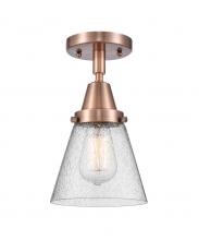 Innovations Lighting 447-1C-AC-G64 - Cone - 1 Light - 6 inch - Antique Copper - Flush Mount