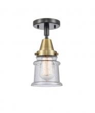 Innovations Lighting 447-1C-BAB-G184S - Canton - 1 Light - 6 inch - Black Antique Brass - Flush Mount