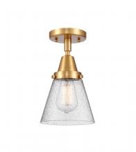 Innovations Lighting 447-1C-SG-G64 - Cone - 1 Light - 6 inch - Satin Gold - Flush Mount