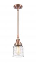 Innovations Lighting 447-1S-AC-G513 - Bell - 1 Light - 5 inch - Antique Copper - Mini Pendant
