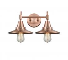 Innovations Lighting 447-2W-AC-M3-AC - Railroad - 2 Light - 17 inch - Antique Copper - Bath Vanity Light