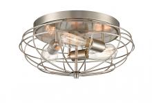  510-3C-SN - Providence - 3 Light - 15 inch - Brushed Satin Nickel - Flush Mount