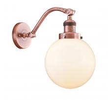 Innovations Lighting 515-1W-AC-G201-8 - Beacon - 1 Light - 8 inch - Antique Copper - Sconce