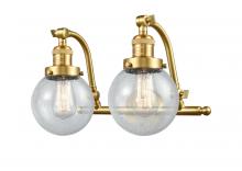 Innovations Lighting 515-2W-SG-G204-6 - Beacon - 2 Light - 16 inch - Satin Gold - Bath Vanity Light