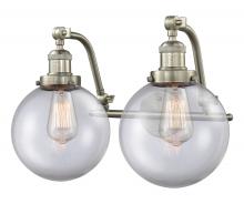 Innovations Lighting 515-2W-SN-G202-8 - Beacon - 2 Light - 18 inch - Brushed Satin Nickel - Bath Vanity Light