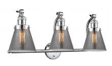 Innovations Lighting 515-3W-PC-G63 - Cone - 3 Light - 28 inch - Polished Chrome - Bath Vanity Light