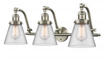 Innovations Lighting 515-3W-SN-G62 - Cone - 3 Light - 28 inch - Brushed Satin Nickel - Bath Vanity Light