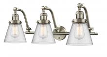 Innovations Lighting 515-3W-SN-G64 - Cone - 3 Light - 28 inch - Brushed Satin Nickel - Bath Vanity Light