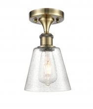 Innovations Lighting 516-1C-AB-G454 - Caton - 1 Light - 5 inch - Antique Brass - Semi-Flush Mount