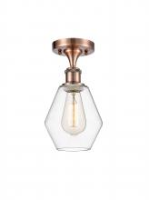 Innovations Lighting 516-1C-AC-G652-6 - Cindyrella - 1 Light - 6 inch - Antique Copper - Semi-Flush Mount