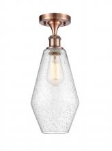 Innovations Lighting 516-1C-AC-G654-7 - Cindyrella - 1 Light - 7 inch - Antique Copper - Semi-Flush Mount