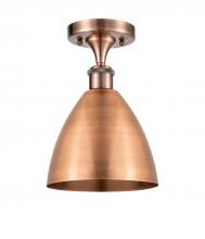 Innovations Lighting 516-1C-AC-MBD-75-AC - Bristol - 1 Light - 8 inch - Antique Copper - Semi-Flush Mount