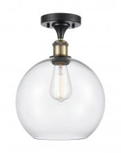 Innovations Lighting 516-1C-BAB-G122-10 - Athens - 1 Light - 10 inch - Black Antique Brass - Semi-Flush Mount