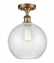 Innovations Lighting 516-1C-BB-G125-10 - Athens - 1 Light - 10 inch - Brushed Brass - Semi-Flush Mount