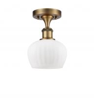 Innovations Lighting 516-1C-BB-G91 - Fenton - 1 Light - 7 inch - Brushed Brass - Semi-Flush Mount