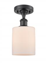 Innovations Lighting 516-1C-BK-G111 - Cobbleskill - 1 Light - 5 inch - Matte Black - Semi-Flush Mount