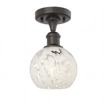 Innovations Lighting 516-1C-OB-G1216-6WM - White Mouchette - 1 Light - 6 inch - Oil Rubbed Bronze - Semi-Flush Mount