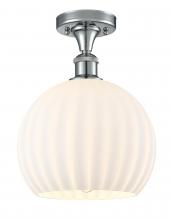 Innovations Lighting 516-1C-PC-G1217-10WV - White Venetian - 1 Light - 10 inch - Polished Chrome - Semi-Flush Mount