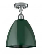 Innovations Lighting 516-1C-PC-MBD-9-GR - Plymouth - 1 Light - 9 inch - Polished Chrome - Semi-Flush Mount