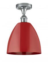 Innovations Lighting 516-1C-PC-MBD-9-RD - Plymouth - 1 Light - 9 inch - Polished Chrome - Semi-Flush Mount