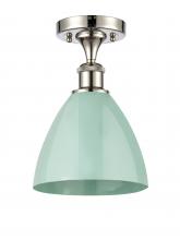 Innovations Lighting 516-1C-PN-MBD-75-SF - Plymouth - 1 Light - 8 inch - Polished Nickel - Semi-Flush Mount