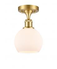 Innovations Lighting 516-1C-SG-G121-6 - Athens - 1 Light - 6 inch - Satin Gold - Semi-Flush Mount