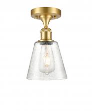 Innovations Lighting 516-1C-SG-G454 - Caton - 1 Light - 5 inch - Satin Gold - Semi-Flush Mount