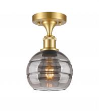 Innovations Lighting 516-1C-SG-G556-6SM - Rochester - 1 Light - 6 inch - Satin Gold - Semi-Flush Mount