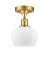 Innovations Lighting 516-1C-SG-G91 - Fenton - 1 Light - 7 inch - Satin Gold - Semi-Flush Mount