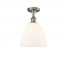 Innovations Lighting 516-1C-SN-GBD-91 - Bristol - 1 Light - 9 inch - Brushed Satin Nickel - Semi-Flush Mount