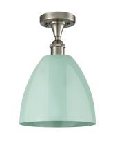 Innovations Lighting 516-1C-SN-MBD-9-SF - Plymouth - 1 Light - 9 inch - Brushed Satin Nickel - Semi-Flush Mount