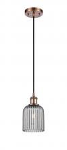 Innovations Lighting 516-1P-AC-G559-5SM - Bridal Veil - 1 Light - 5 inch - Antique Copper - Cord hung - Mini Pendant