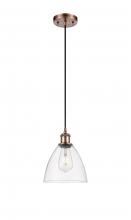 Innovations Lighting 516-1P-AC-GBD-752 - Bristol - 1 Light - 8 inch - Antique Copper - Cord hung - Mini Pendant