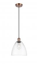 Innovations Lighting 516-1P-AC-GBD-92 - Bristol - 1 Light - 9 inch - Antique Copper - Cord hung - Mini Pendant