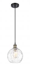 Innovations Lighting 516-1P-BAB-G1215-8 - Athens Water Glass - 1 Light - 8 inch - Black Antique Brass - Cord hung - Mini Pendant