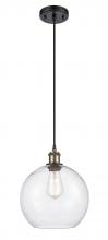 Innovations Lighting 516-1P-BAB-G124-10 - Athens - 1 Light - 10 inch - Black Antique Brass - Cord hung - Mini Pendant