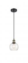 Innovations Lighting 516-1P-BAB-G124-6 - Athens - 1 Light - 6 inch - Black Antique Brass - Cord hung - Mini Pendant