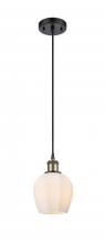  516-1P-BAB-G461-6 - Norfolk - 1 Light - 6 inch - Black Antique Brass - Cord hung - Mini Pendant