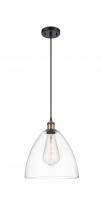 Innovations Lighting 516-1P-BAB-GBD-122 - Bristol - 1 Light - 12 inch - Black Antique Brass - Cord hung - Mini Pendant