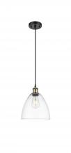 Innovations Lighting 516-1P-BAB-GBD-92 - Bristol - 1 Light - 9 inch - Black Antique Brass - Cord hung - Mini Pendant