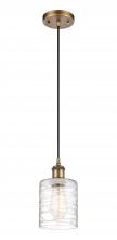 Innovations Lighting 516-1P-BB-G1113 - Cobbleskill - 1 Light - 5 inch - Brushed Brass - Cord hung - Mini Pendant