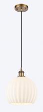 Innovations Lighting 516-1P-BB-G1217-10WV - White Venetian - 1 Light - 10 inch - Brushed Brass - Cord Hung - Mini Pendant